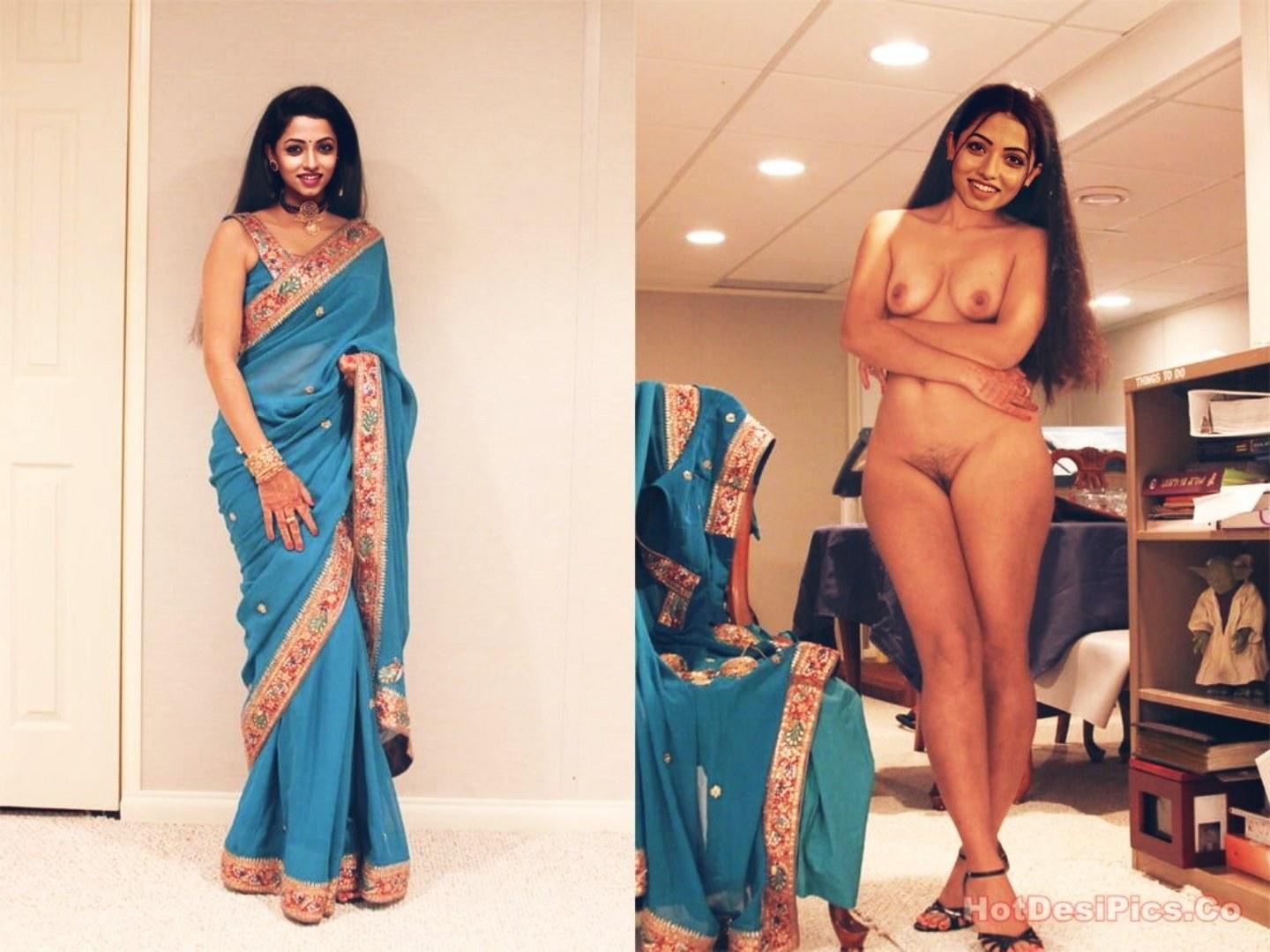 Saree striptease