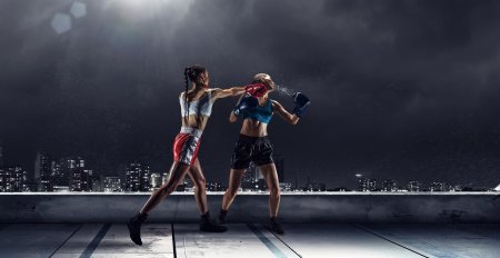 Спортивные девушки бокс