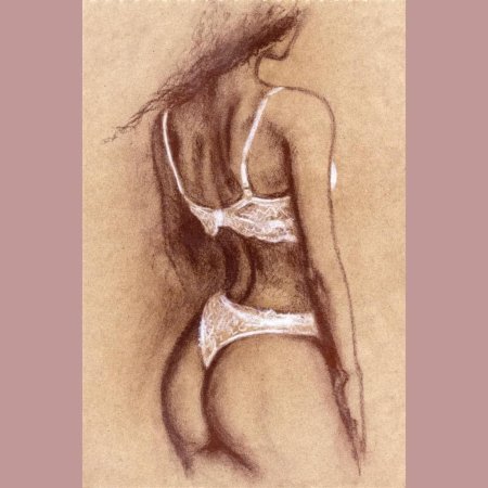 Рисунки карандашом голых женщин