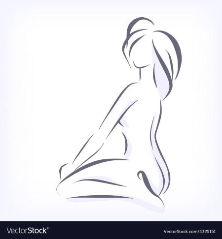 Очертания фигуры девушки