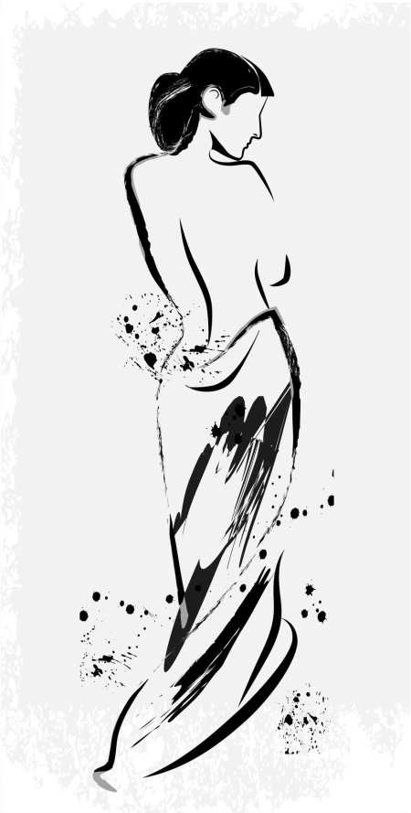 Эскиз девушка