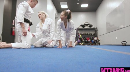 Sarah gets a karate lesson