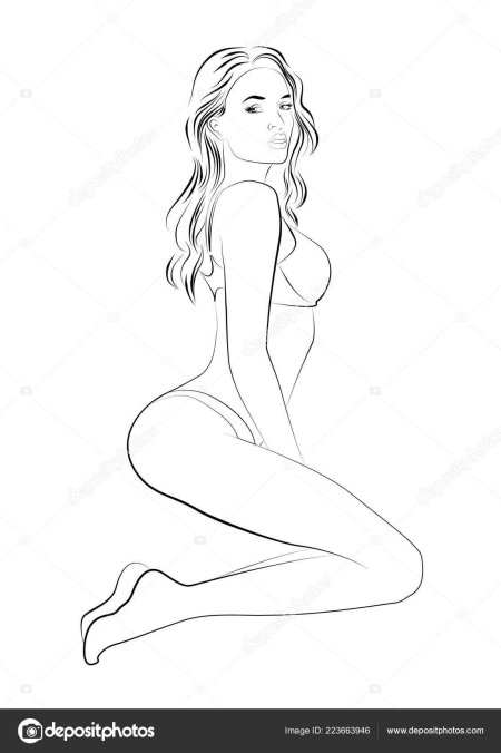 Рисунок обнаженойдевушки