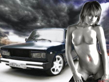 Голые девки и машины ваз