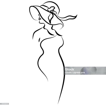 Женский силуэт контур