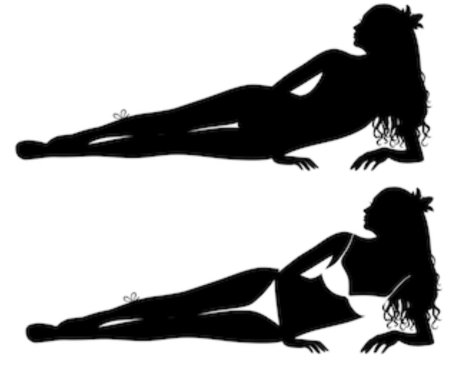 Силуэт лежащей девушки