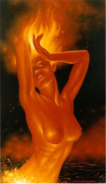 Огненные голые женщины