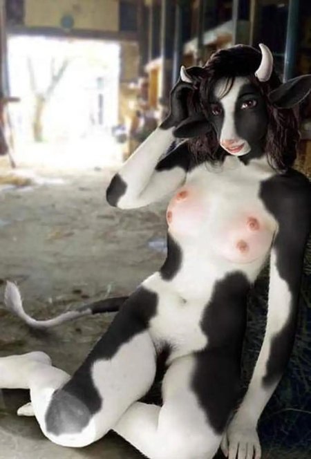 Девушка корова