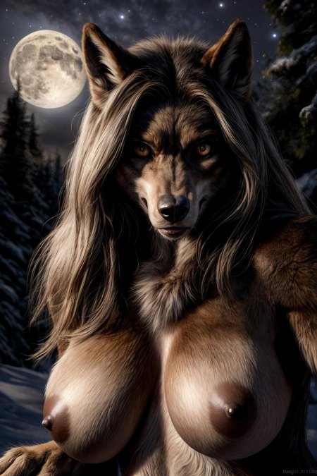 Девушка волк