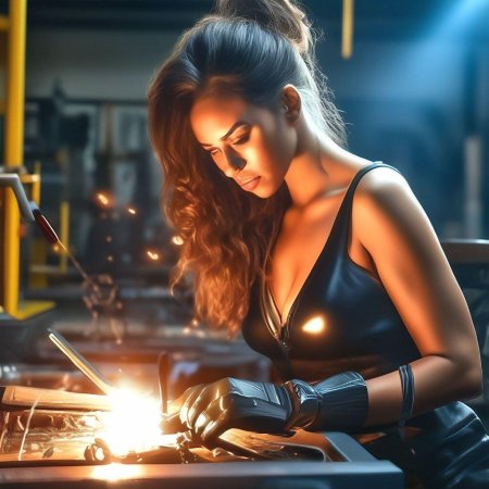 Женщина сварщик