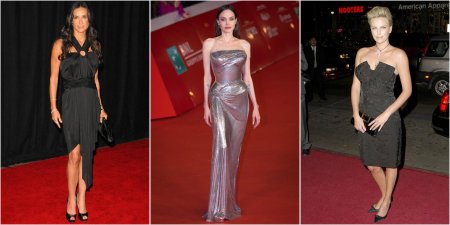 Анджелина джоли в серебряном платье