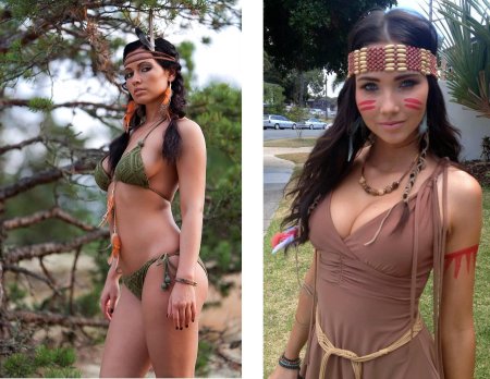 Индейские девушки в купальниках