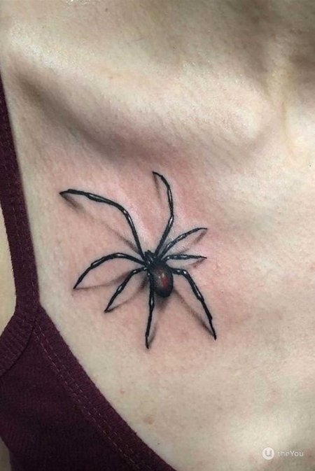 Тату паука на руке