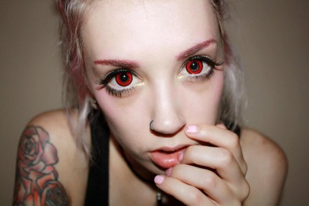 Красные линзы для глаз