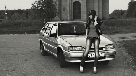 Ваз кварц и девушка