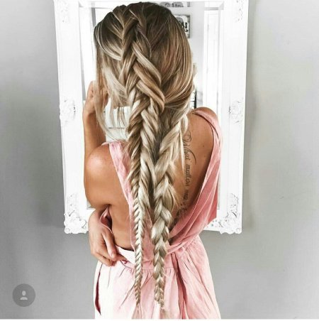 Красивая коса на длинные волосы