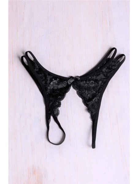 Трусики с доступом и кружевными вставками