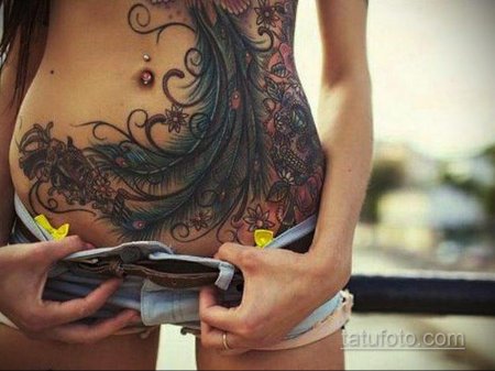Татуировки на животе для девушек