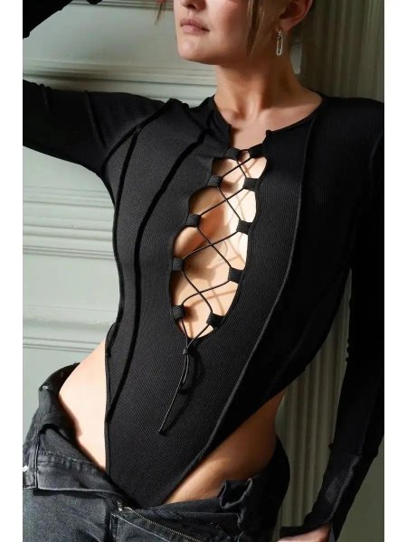 Боди шнуровка