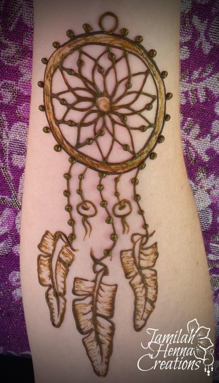Мехенди на руке ловец снов