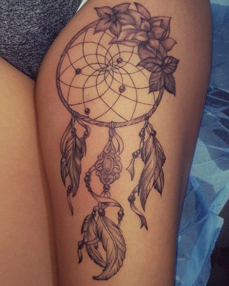 Тату ловец снов для девушек