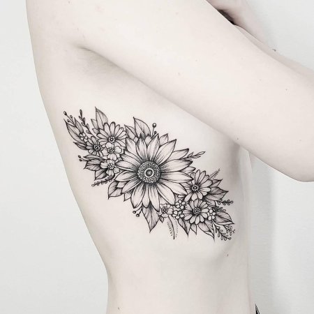 Тату на ребрах для девушек эскизы