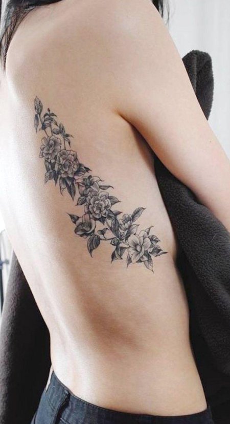 Тату для девушек на боку