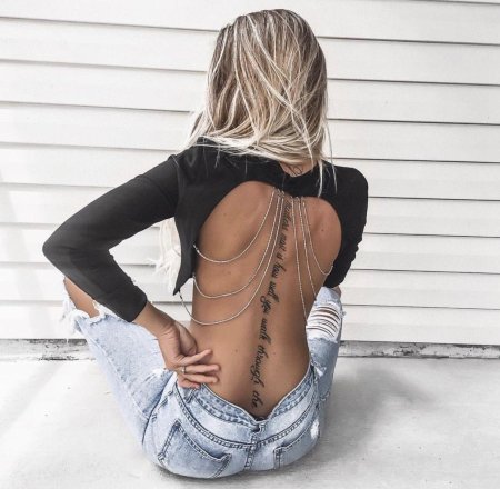 Тату на спине для девушек