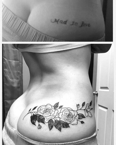 Тату на талии