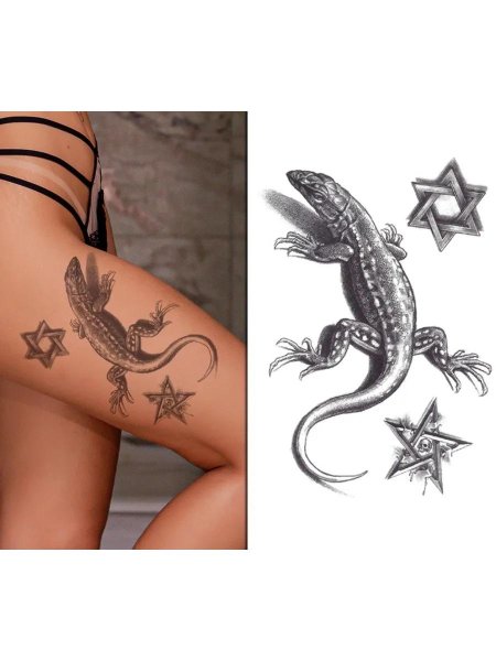 Тату ящерица