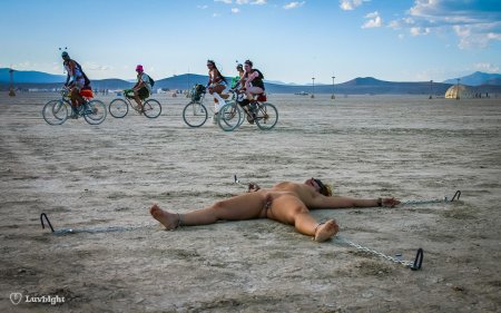 Burning man nude