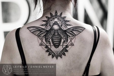 Тату жук скарабей