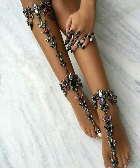 Цепочка на ногу женская