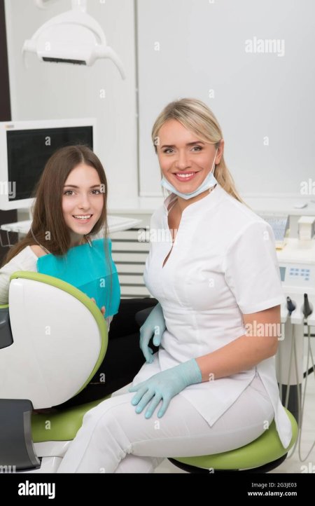 Красивая девушка стоматолог