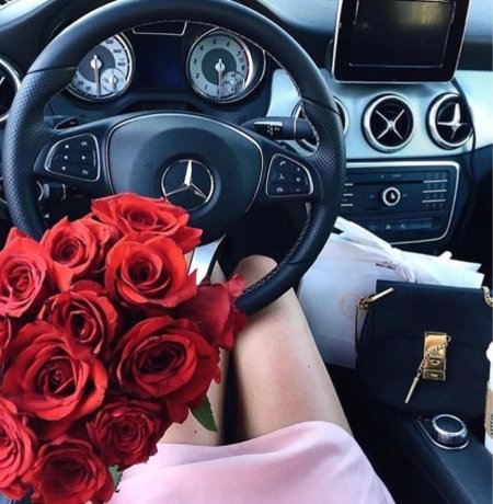 Цветы в машине