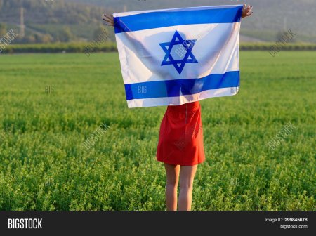 Девушка с израильским флагом