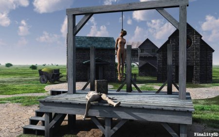 Голые женщины на эшафоте ню