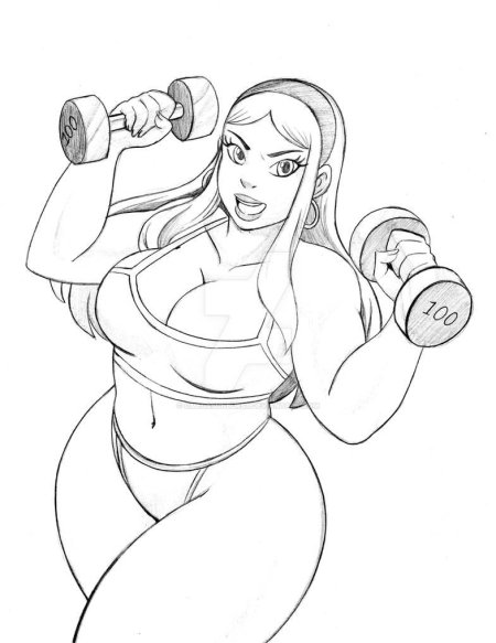 Скетчи пышных девушек