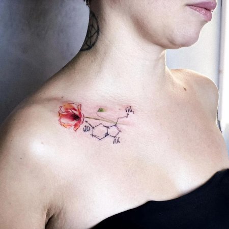 Тату на ключице необычные