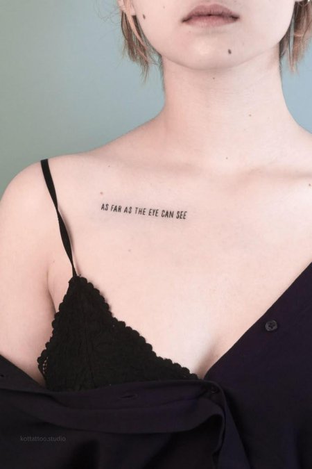 Тату на ключице женские