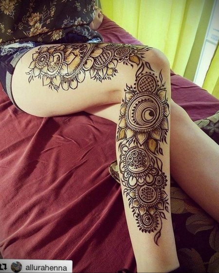 Мехенди на всю ногу