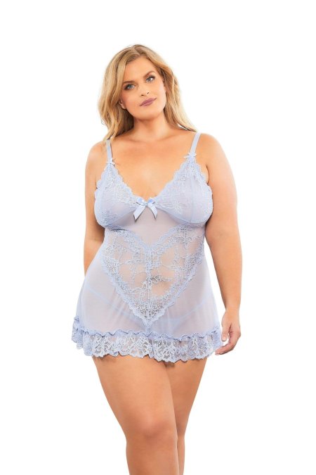 Plus Size Chemise Lace Babydoll