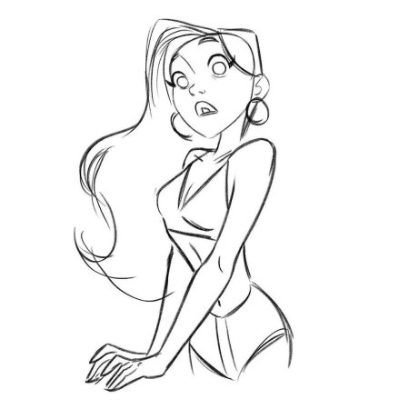 Девочка рисунок карандашом ню