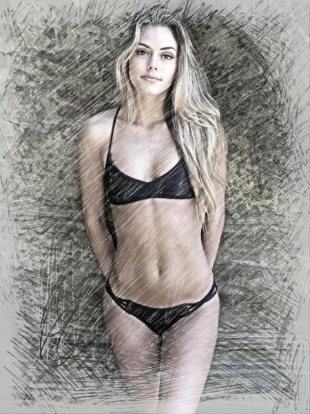 Девочка рисунок карандашом ню