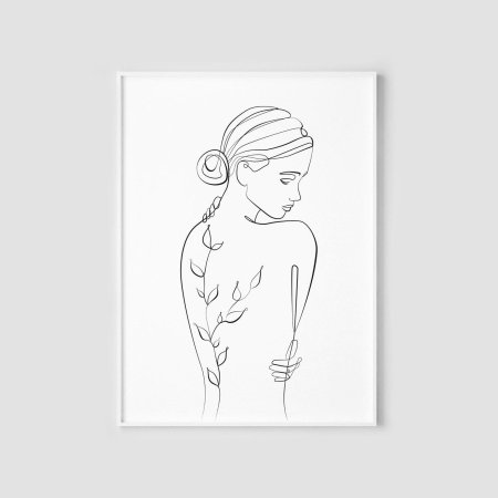 Рисунки линиями девушек