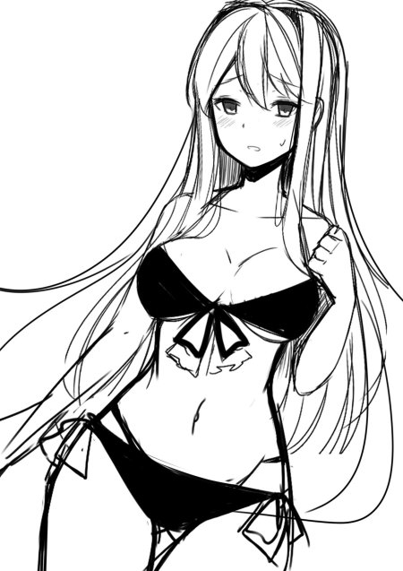 Аниме девушки в купальниках