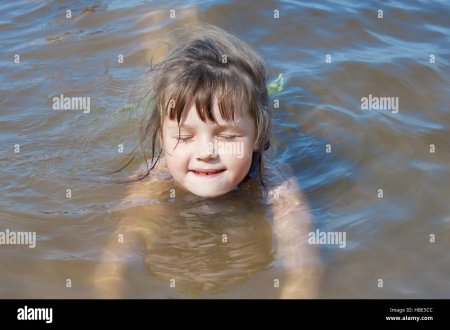 Девочки купаются в озере