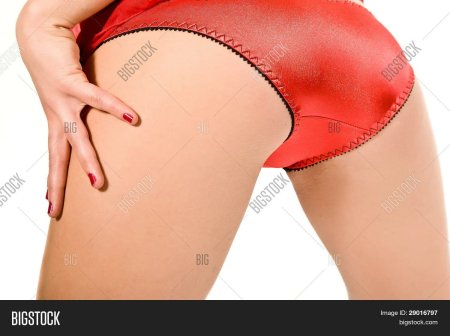 Трусики красные атласные