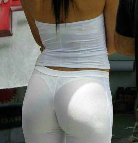 Обтягивающие прозрачные лосины
