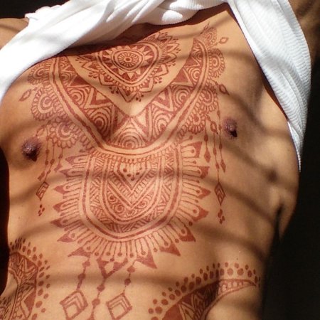 Тату хной мужские